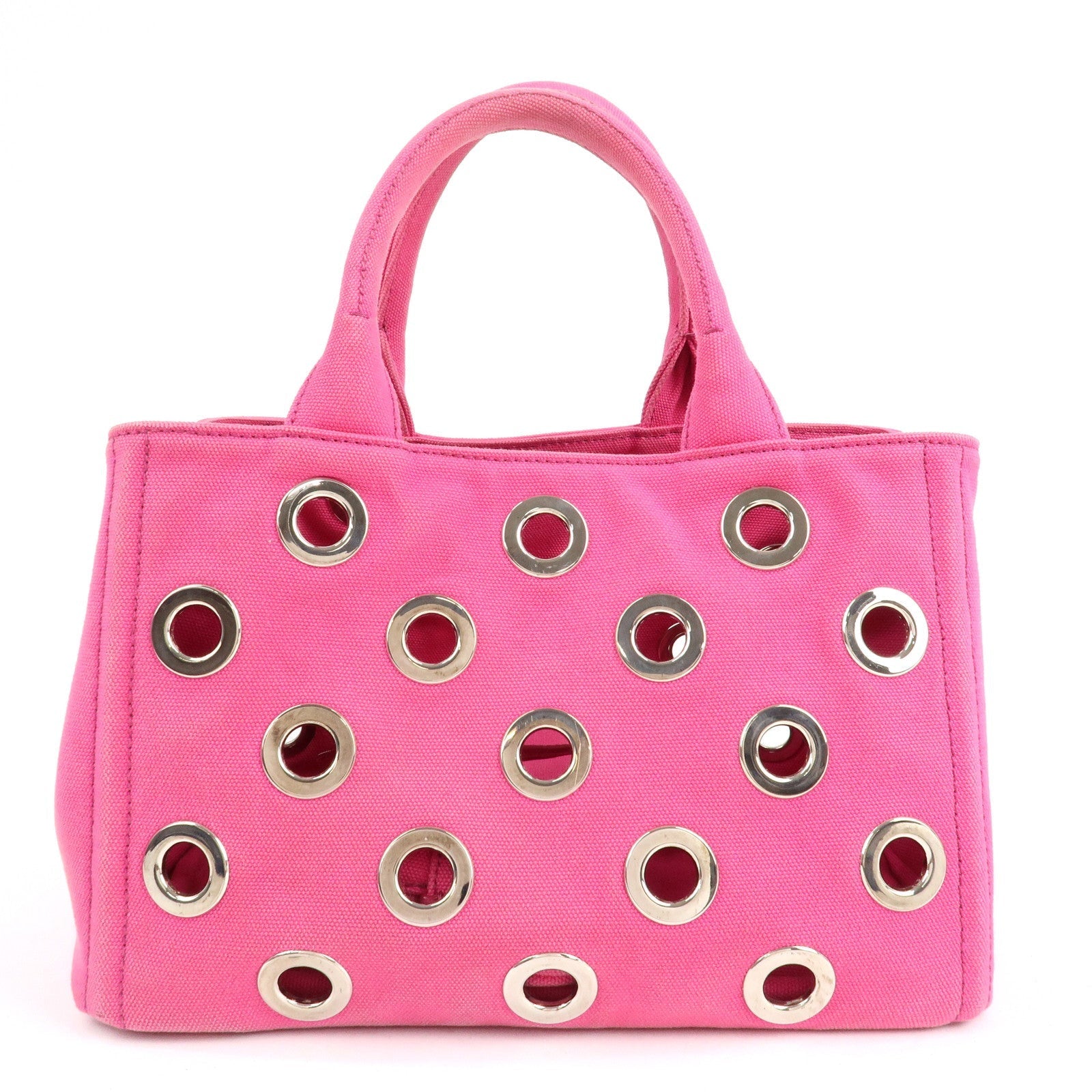Prada Canapa Mini Lona Bolso 2way Bolso de mano Rosa
