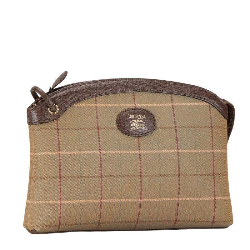 Burberry Check Canvas Cuero Bolso de fiesta Bag
