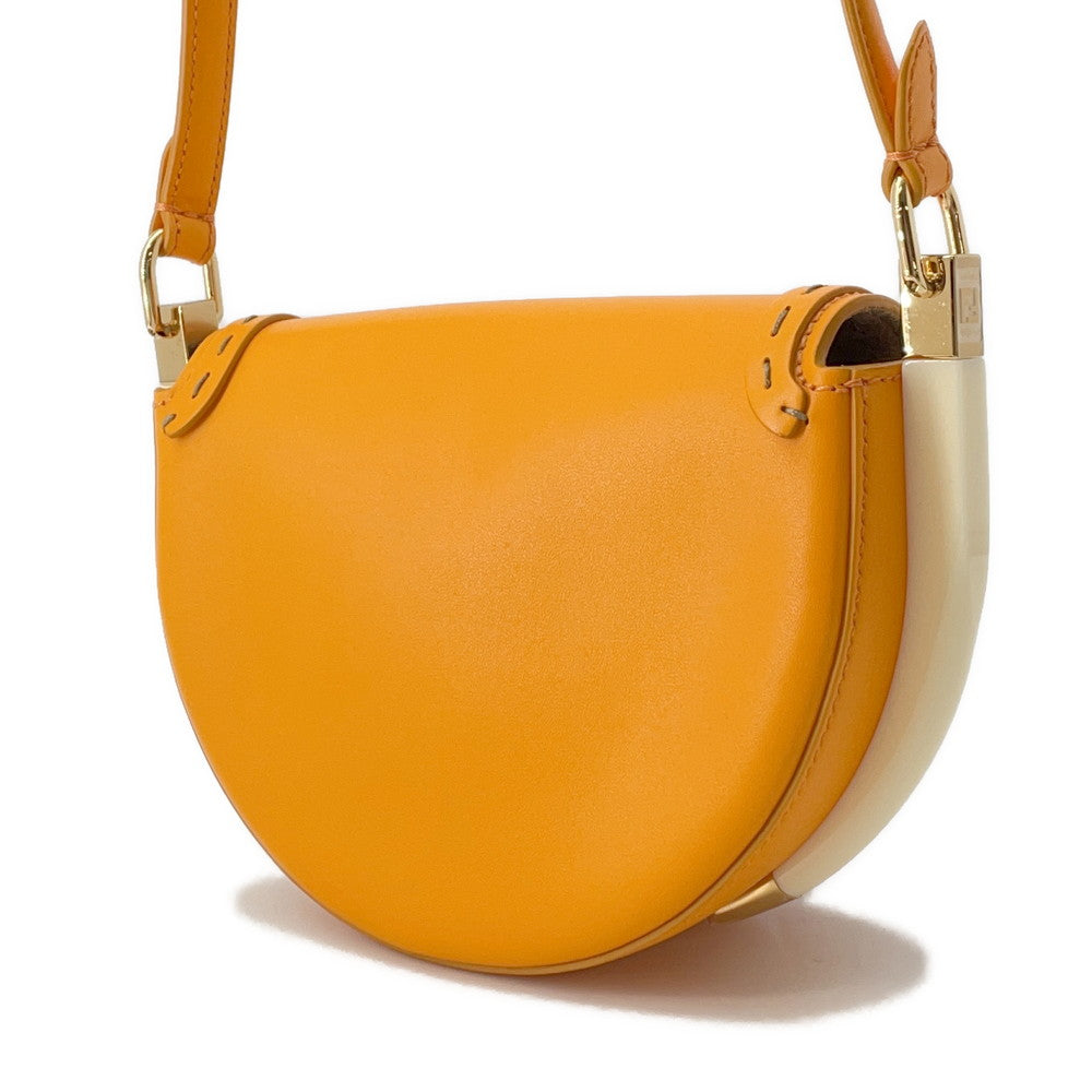 Bolso de hombro Fendi Moonlight Naranja8bt346 Cuero