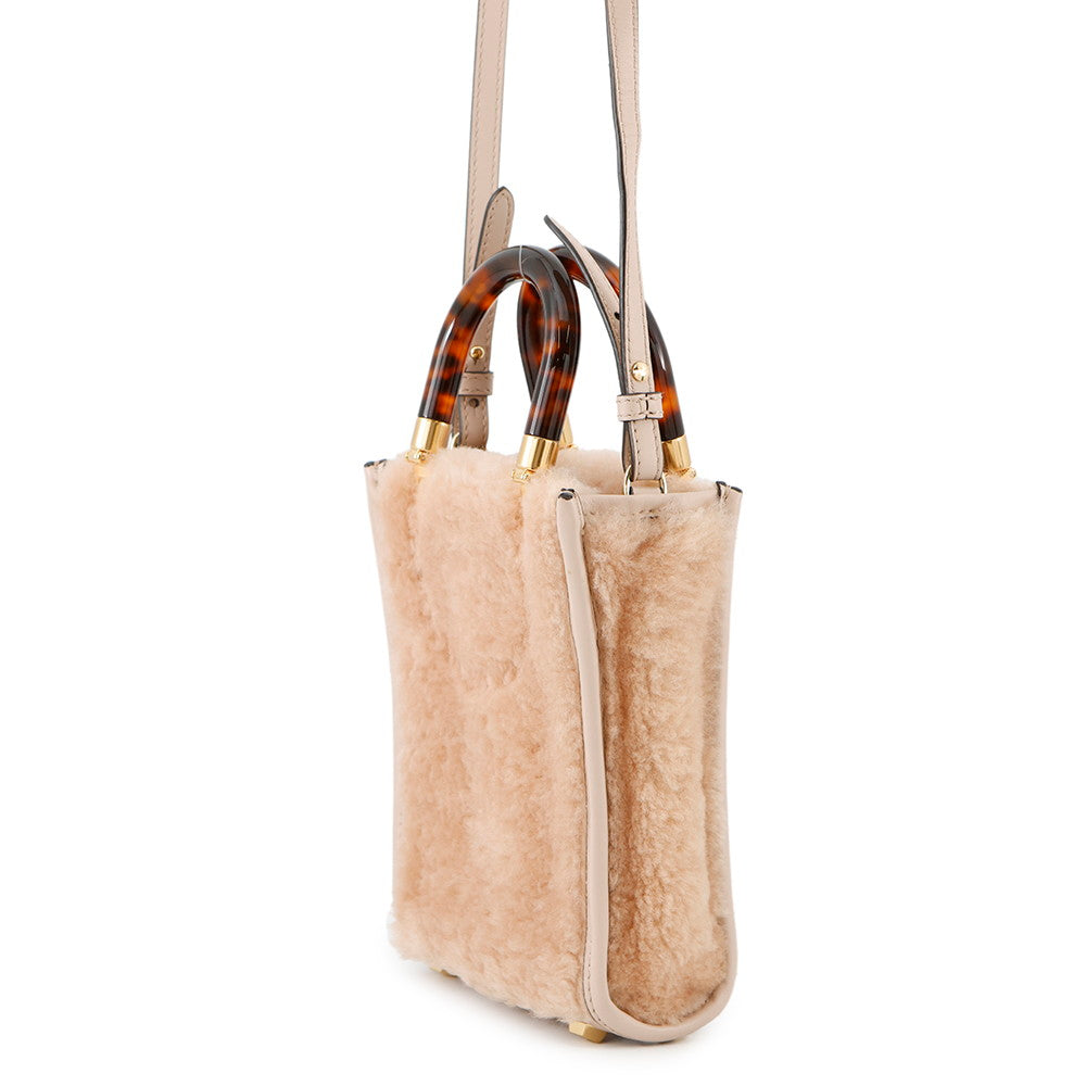 Fendi Sunshine Shopper Pink8bs051 Mouton Cuero