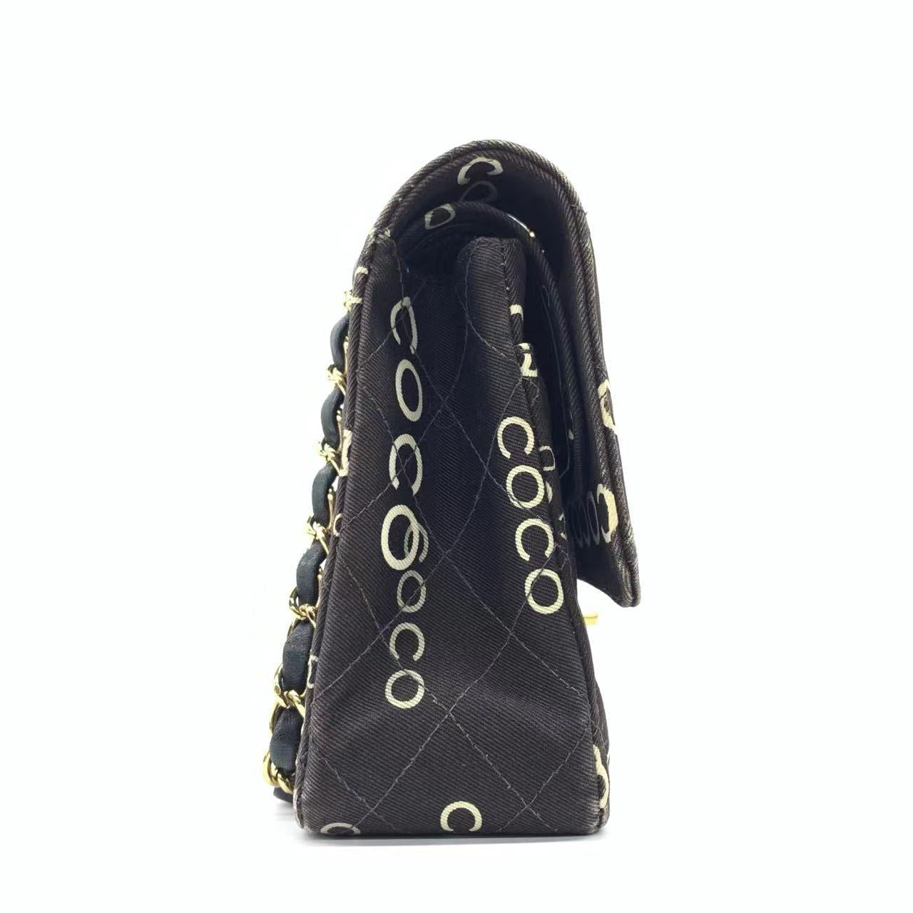 Chanel Classic Flap black bag – front view