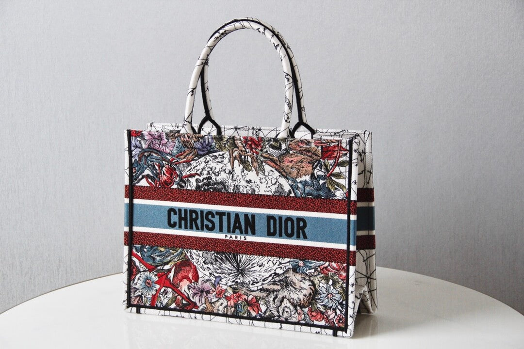 Book bag Tote Embroidery red printing 36.5cm 41.5cm Bolso de mano