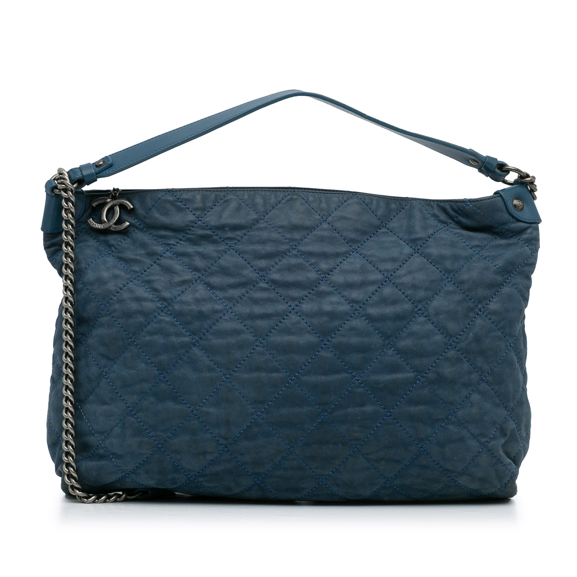 Cartera satchel Chanel French Riviera azul