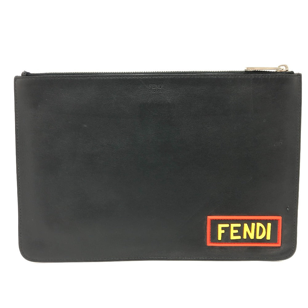 Fendi Bolso clutch Cuero Negro LOVE Hombre