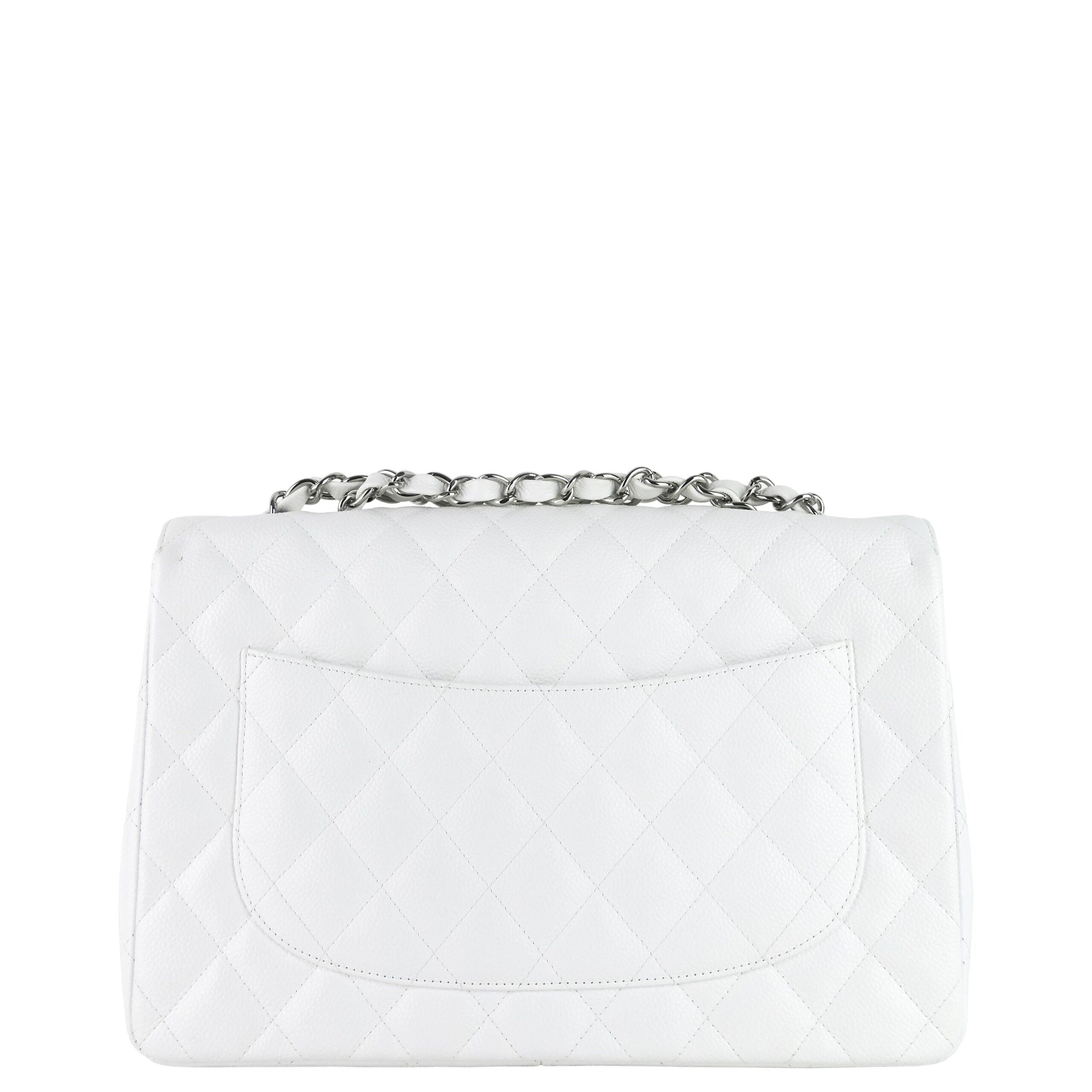 Classic Single Flap Grande Caviar Cuero Bag