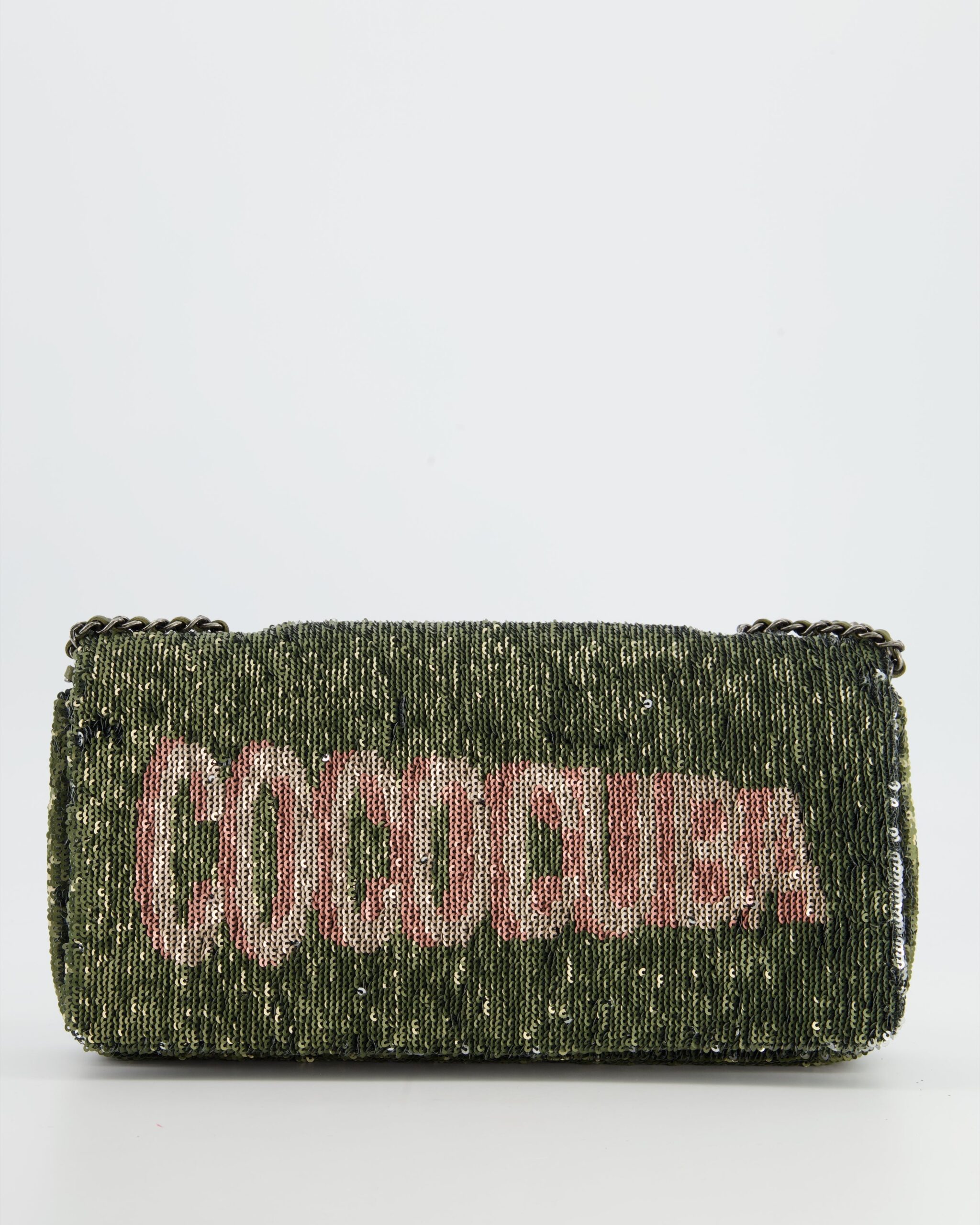 *Edición limitada* Chanel Edición limitada Khaki Sequin Coco Cuba Bag