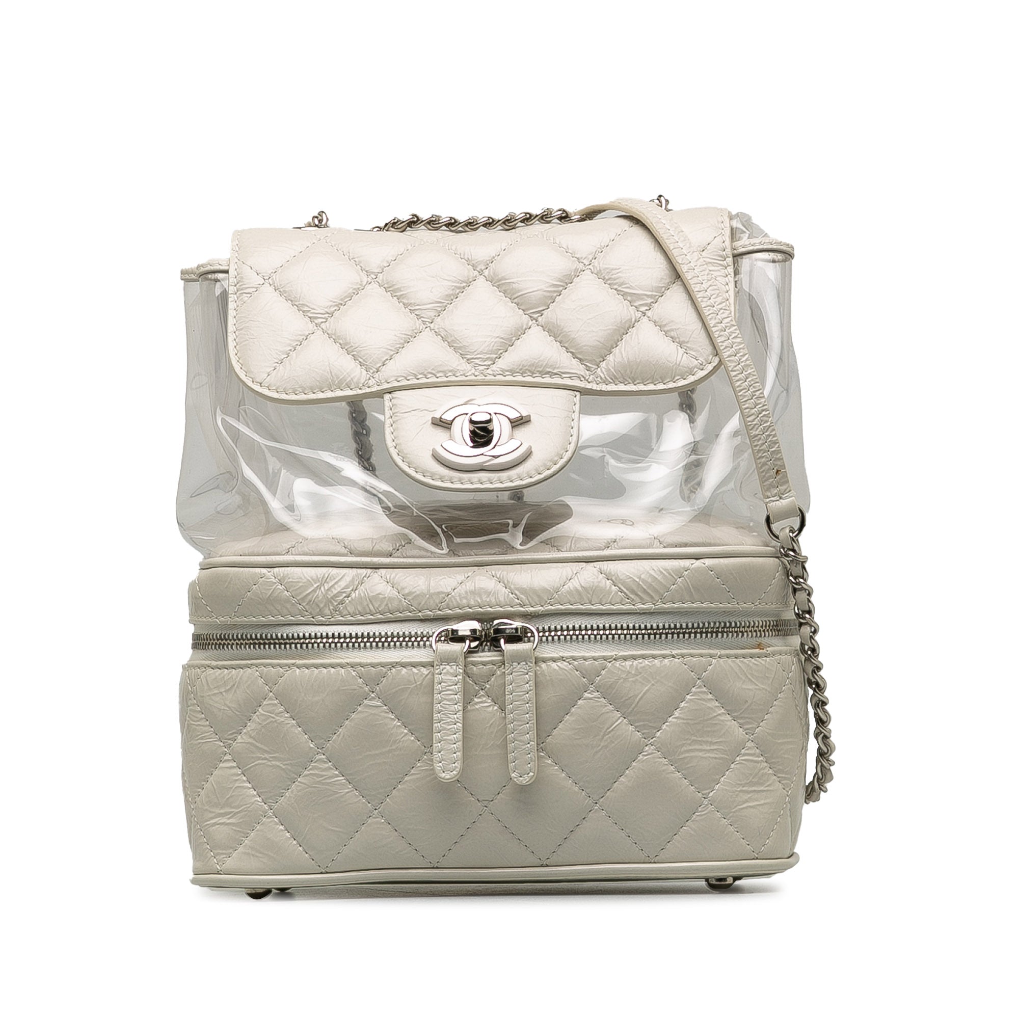 Blanco Chanel Aquarium Backpack