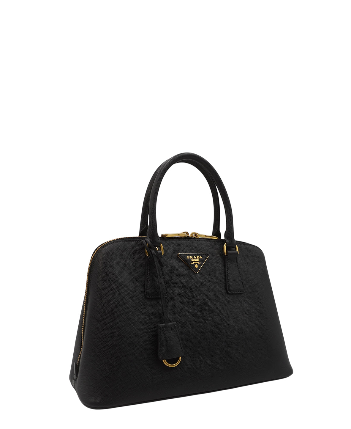 Bolso cruzado pequeño Promenade Saffiano Lux de cuero Negro